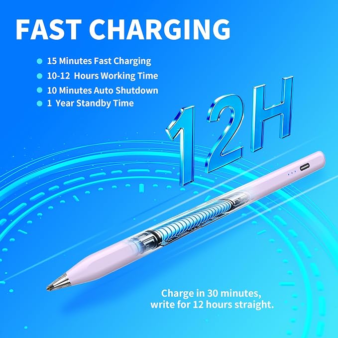 Galaxy Tab A11+ Stylus Pen for Samsung Table A11/A9+/A9 Drawing Stylus for Android Tablets Precise Writing PencilFast ChargingAuto SleepButton on/Off (Black)