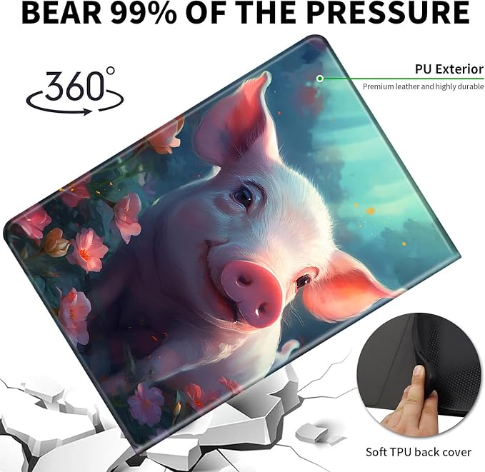Case for Microsoft Surface Pro 11/10 / 9 13 InchPU Leather Cute Slim Folio Adjustable Stand Cover Case for Surface Pro 11th Edition AIAutumn Red Forest