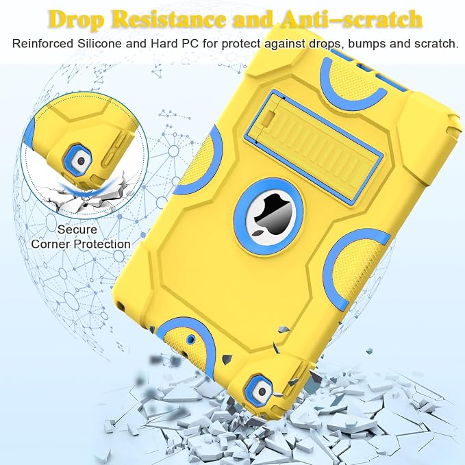 ZoneFoker for iPad 9th Generation Case iPad 8th 7th Generation Case iPad 10.2 Inch 2021/2020/2019 Case Heavy Duty Rugged Shockproof Protective Cover with Kickstand Black