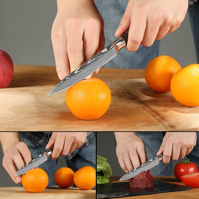 Paring Knife Set, 3.5'' Fruit and 5'' Utility Knife