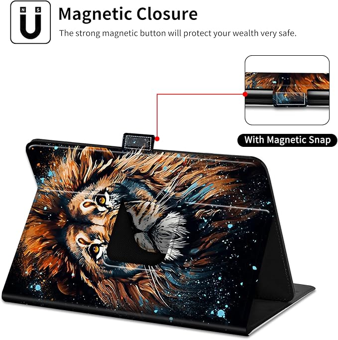 for Google Pixel Tablet Case 2023 Universal Tablet CaseSlim PU Leather Multi-Angle Viewing Cover with 360 Degree Rotatable Kickstand forPixel Tablet 2023 11-inchBlue Wolf