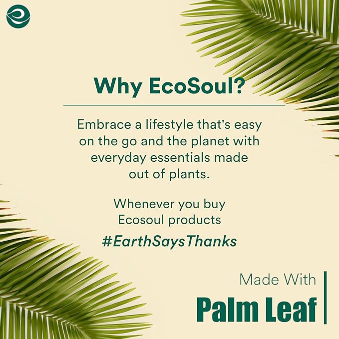 ECO SOUL Palm Leaf Bowl 200 pc, Small 5" (8 Oz) | Round Like Bamboo Bowls, Compostable, Biodegradable, Disposable Palm Leaf Bowls Eco-friendly | Sturdy, Microwave & Oven Safe