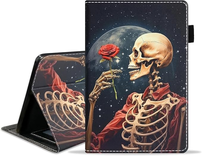 Case for Amazon Fire HD 8/HD 8 Plus Tablet (8 12th/10th Generation 2024/2022/2020 Release) Slim PU Leather Stand Folio Cover with Auto Wake Sleep African Woman Wolf