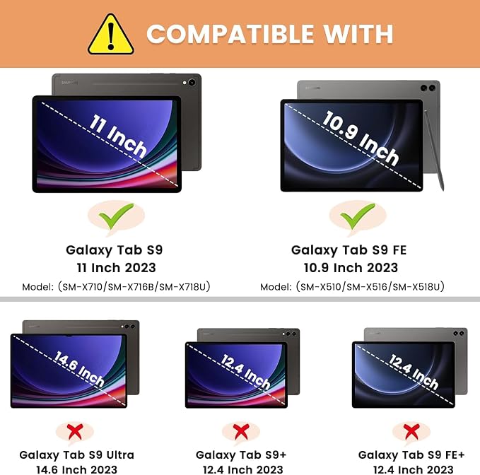 Case for Samsung Galaxy Tab S10 Lite/ S10 FE/ S9 FE 10.9 InchX400/X520/X510 Auto Wake/Sleep Premium PU Leather Folding Stand Cover with Pen Holder &amp Multiple Viewing Angles - Beach