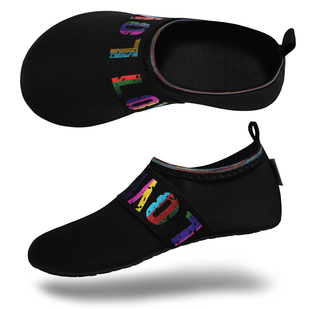 VIFUUR Water Sports Unisex Shoes LoveBlack - 7.5-8.5 Women/6-7 Men
