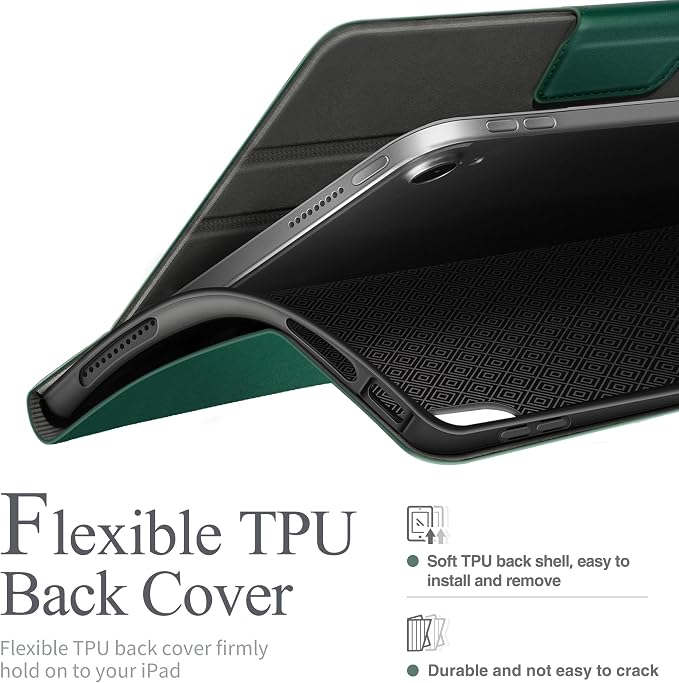 auaua Case for iPad (A16) 11th/10th Generation | with Pencil Holder Pocket Typing Angle Muti-Stand Magnetic Closure Auto Sleep/Wake