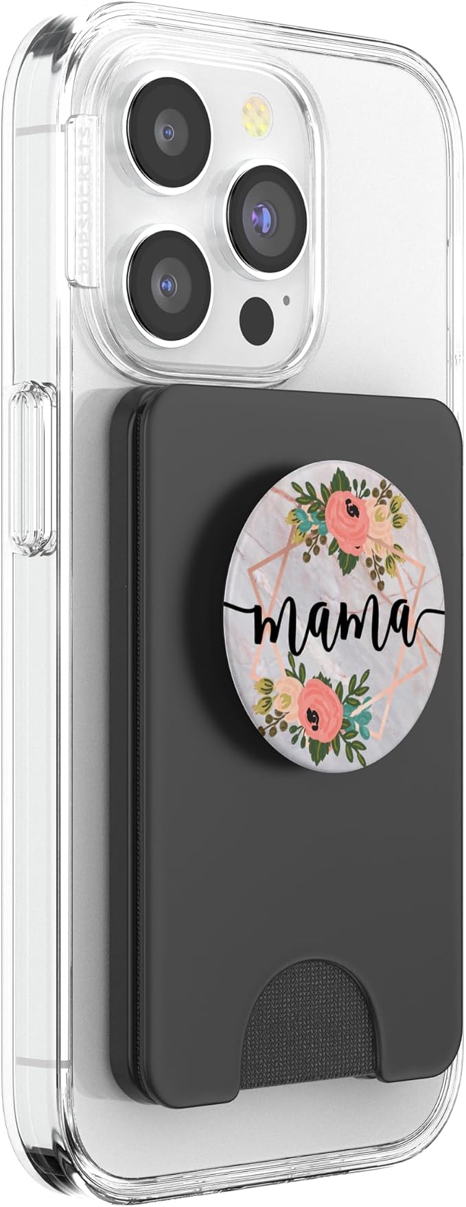 Mama in Rose Pink &amp Flowers PACM024e PopSockets Adhesive PopGrip