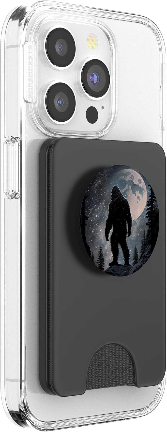 Bigfoot Yeti Sasquatch Stars Moon Starry Night PopSockets Adhesive PopGrip