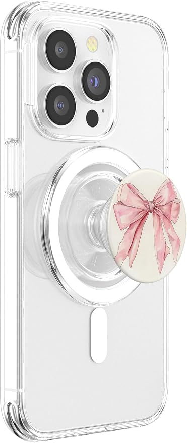 Girly || Bow in Watercolor|| Coquette || Aesthetic Pink Bow PopSockets PopGrip for MagSafe