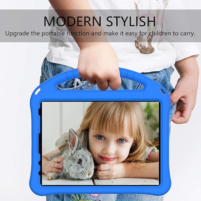 Dteck Kids Case for iPad 10.2 - Shockproof Rugged EVA Handle Stand Child Proof Case for iPad 9/8/7 Generation Black