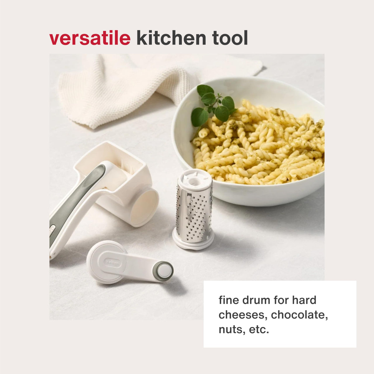 Zyliss Classic Rotary Grater, NSF-Certified Restaurant Cheese Grater