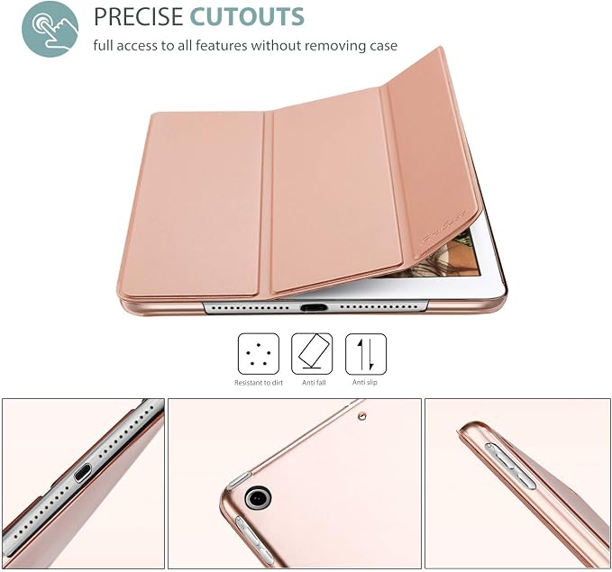 ProCase Smart Case for iPad mini 1 2 3(Model: A1432 A1454 A1455 A1489 A1490 A1491 A1599 A1600) Slim Lightweight Stand Cover with Translucent Frosted Back Support Auto Sleep/Wake -Grey