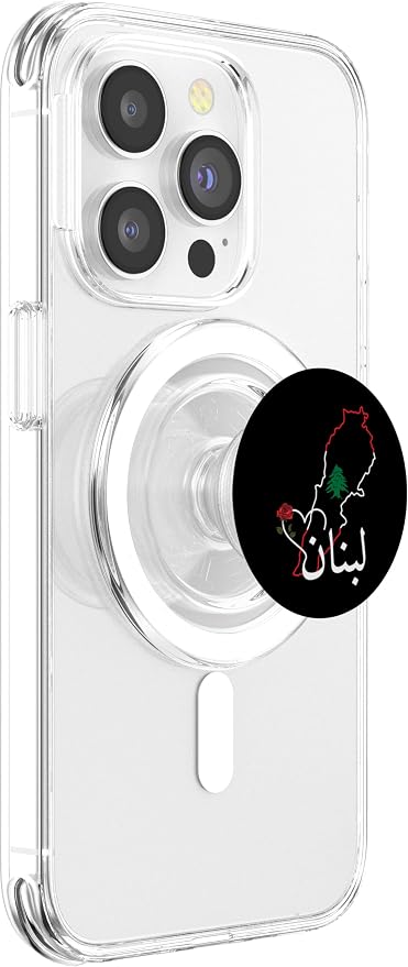 Lebanon Flag Map Beirut Cedar Tree Lebanese Heritage Design PopSockets PopGrip for MagSafe