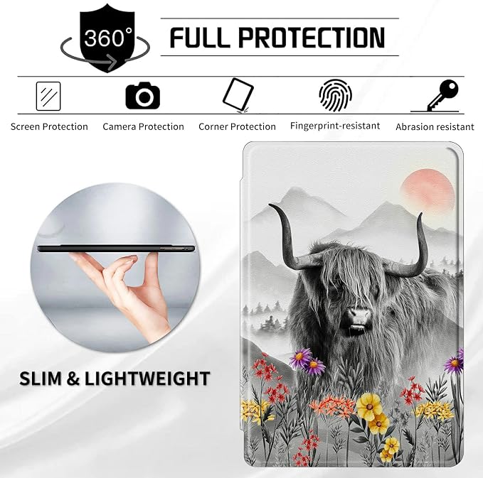 for Samsung Galaxy Tab A7 Lite Case 8.7 inch 360 Degree Rotating Stand Protective Smart Cover Case for Samsung Galaxy Tab A7 Lite 2021 - American Flag &amp Fish
