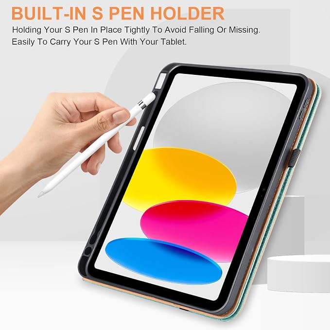for iPad A16 Case 11 Inch 2025Cover for iPad 10th 11th Generation Case with Pencil HolderBlack