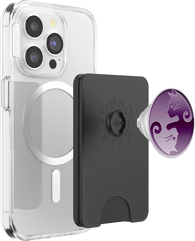 Yin Yang Cats Purple PopSockets Adhesive PopGrip
