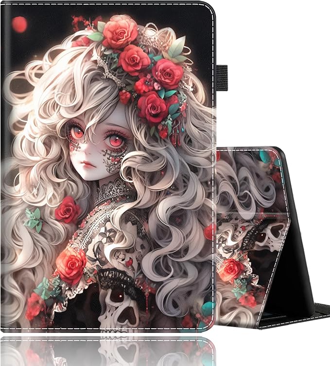 Case Fits All-New Amazon Kindle Fire HD 10 &amp 10 Plus Tablet (13th/11th Generation 2023/2021 Release) 10.1 Durable Shockproof Protective Cover with Auto Wake/Sleep，Black Woman Queen Afro Design