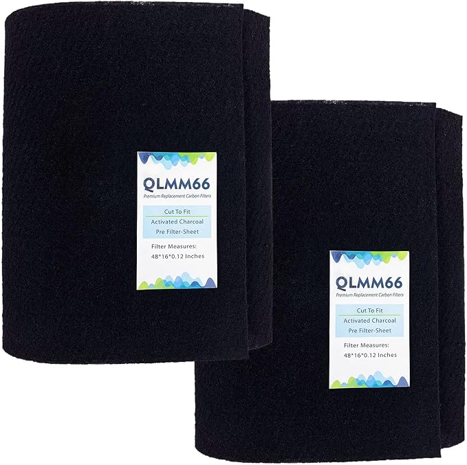 Carbon Fabric Filter 16" x 48" x 0.12" Replacement Activated Charcoal Hepa AC