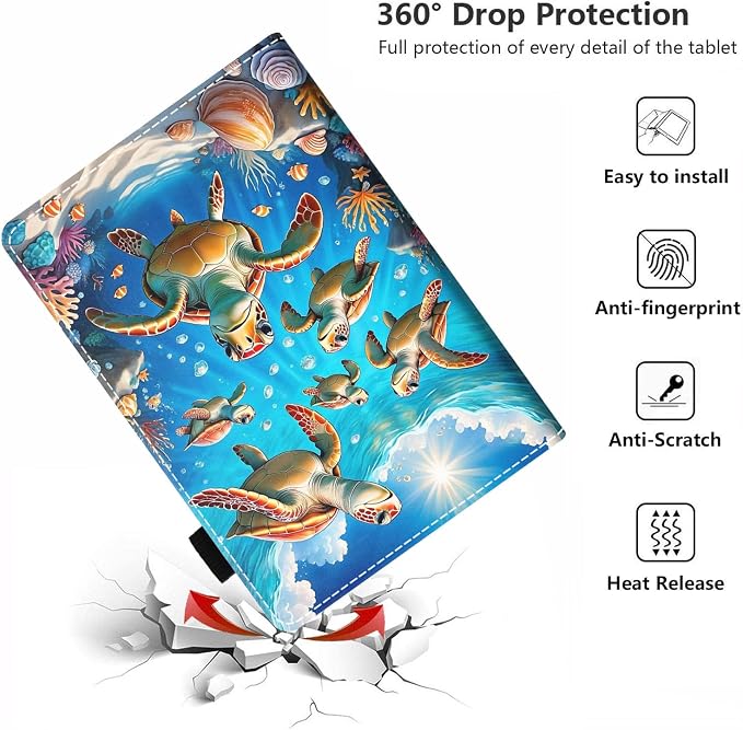 Case for Amazon Kindle Fire HD 8/Fire HD 8 Plus Tablet (12th/10th Generation 2024/2022/2020 Release) - PU Leather Folio Cover with Smart Auto Wake/Sleep Bald Eagle