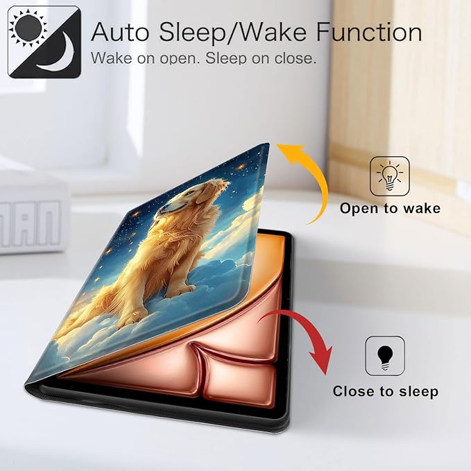 for iPad 11th Generation (A16 2025) 11 / iPad 10th Gen 10.9 2022 Case 360° Rotating PU Leather Stand Cover with Auto Sleep/Wake Shockproof TPU Backl Two Dragons Fighting