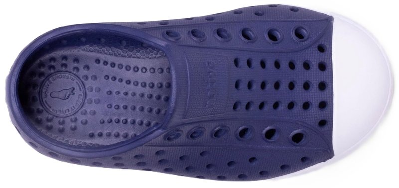 Native Shoes Unisex-Kids Jefferson Sneakers, Regatta Blue/Shell White, 1 Little Kid