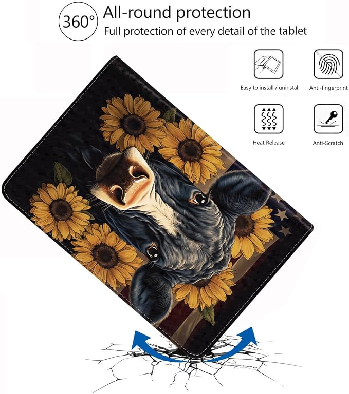 Case for iPad (A16) 11th Generation 11 Inch 2025 iPad 10th Generation 10.9 Inch 2022 Protective Leather Case Adjustable Stand Auto Wake/Sleep Smart Case - African American Girl
