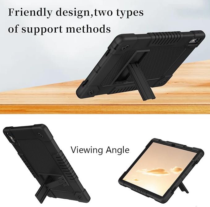 for Lenovo Tab P11 2nd Gen Tablet CaseHeavy Duty Shockproof Built in Kickstand Protective Cover for Lenovo Tab P11 Gen 2 11.5 inch TB350FU/TB350XU (Black)