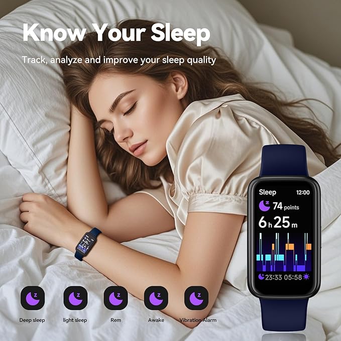 Enfit Fitness Trackers,Smart Watch with 1.47"Color Screen,100+Sport Modes Fitness Watch with Heart Rate Sleep Monitor, Pedometer Step Counter Watch, 3TAM Waterproof Activity Trackers for Women Men,BU