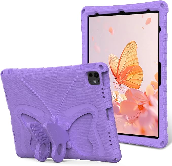Case for iPad 11th Gen (A16) 11 inch 2025 &amp 10th Generation 10.9 2022 &amp Air 11 2025/2024 &amp Air 6/5th/4th Gen &amp Pro 11 Butterfly Shockproof Cover -Black