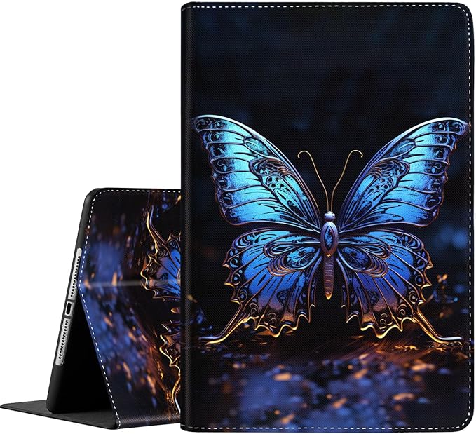 Case for iPad 9th/8th/7th Generation iPad 10.2 Case (2021/2020/2019) Slim Folding Stand Cover with Auto Wake/Sleep for iPad 10.2 inch Abstract Fantasy Colorful Butterfly