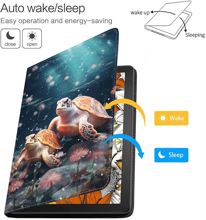 Case for Samsung Galaxy Tab A 8.0 2019 (SM-T290/T295/T297) Slim Lightweight PU Leather Stand Cover with Auto Wake/Sleep for Galaxy Tab A 8.0 Inch Abstract Watercolor Art Dogs