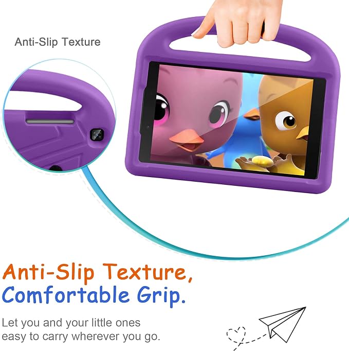 Kids Case for Samsung Galaxy Tab A 8.0 (2019) SM-T290/SM-T295 Techcircle Kid Child Safe Shock Proof EVA Rugged Protective Handle Stand Case for Galaxy Tab A 8.0 SM-T290/SM-T295 Tablet Black