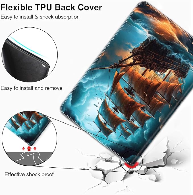 Case for iPad 10.2/10.5，iPad 9th/8th/7th Gen，for iPad 10.2 inch 2021/2020/2019/iPad Air 3rd Gen/Pro 10.5 - Slim Fit Standing Cover with Auto Sleep/Wake，Enchanted Forest 2