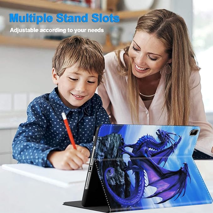 Case for iPad 11 inch (A16) 2025 for 10th Generation 10.9'' 2022 Durable Shockproof Protective Cover for iPad 11th/10 th Gen ，Blue Dragon