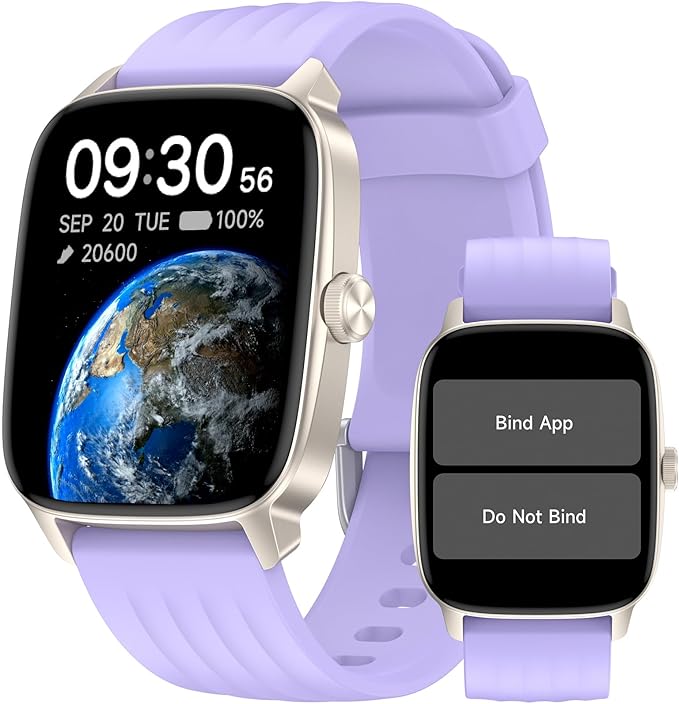 Pedometer Watch No APP/Phone Required, Waterproof Fitness Tracker Watch with Heart Rate Monitor, Large Screen with Pedometer, Sleep Tracking, Calories & Step Counter, Smart Watches for Women Men