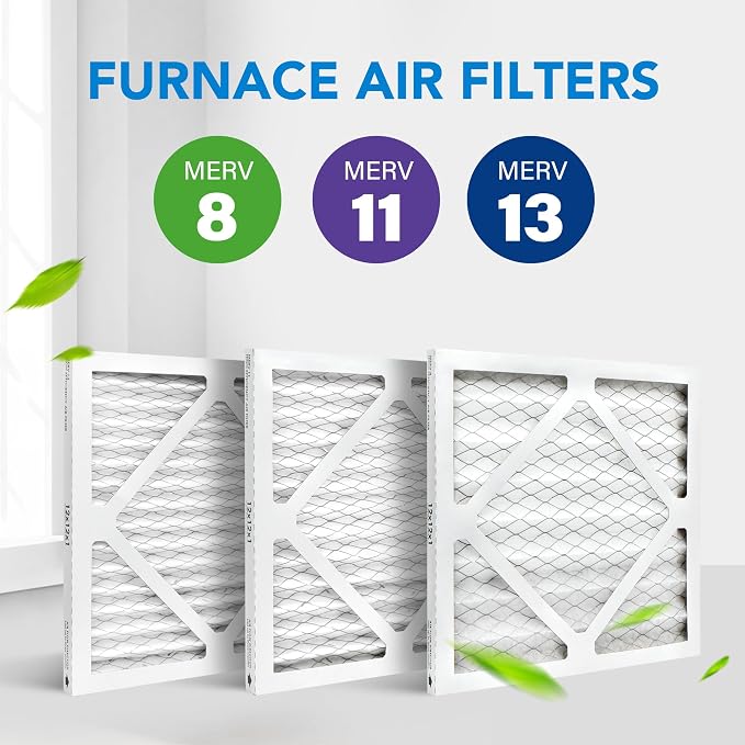 LotFancy 12x12x1 Air Filter MERV 11 6-Pack, Electrostatic Pleated AC Furnace