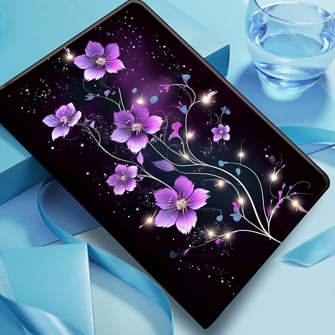 Case for Fire 7 Tablet &amp Fire 7 Kids (12th Gen 2022 Release) - Slim PU Leather Protective Smart Cover with Auto Sleep/Wake &amp Multi-Angle StandBlue Dandelion