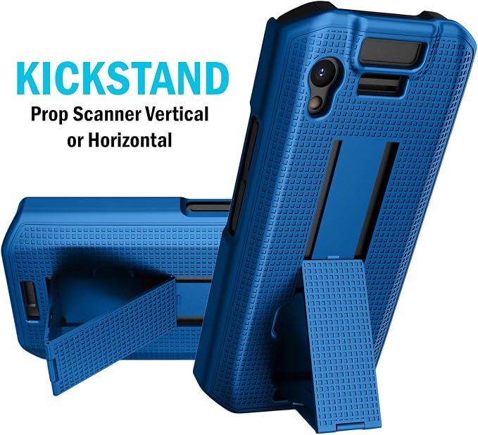 Case and Hand Strap Combo for Zebra TC21 TC26 - Black | Slim Hard Shell with Stand Satisfying Texture for Your Mobile Computer Scanner Phone Includes Palm Grip Harness