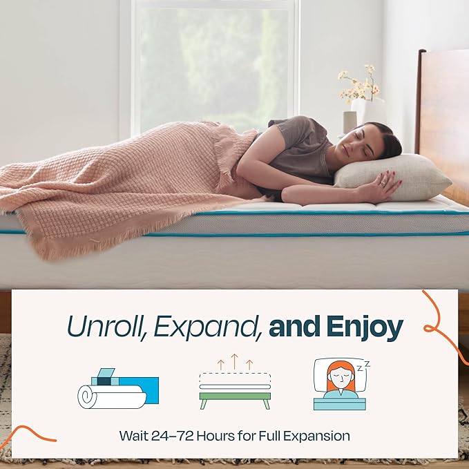 Linenspa 12 Inch Memory Foam and Spring Hybrid Mattress - Medium Plush Feel - Bed in a Box - Pressure Relief and Adaptive Support - Breathable - Cooling - Primary Bedroom - Full Size
