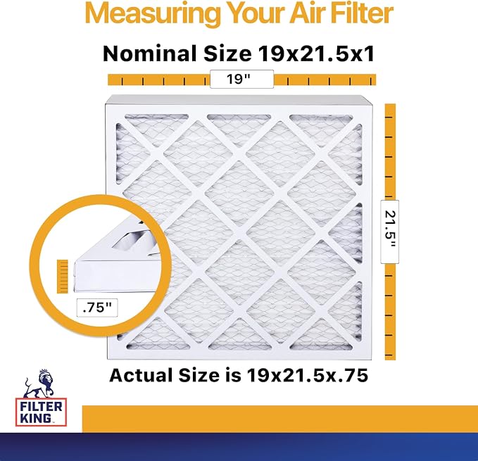 Filter King 19x21.5x1 Air Filter | 4-PACK | MERV 13 HVAC Pleated A/C Furnace