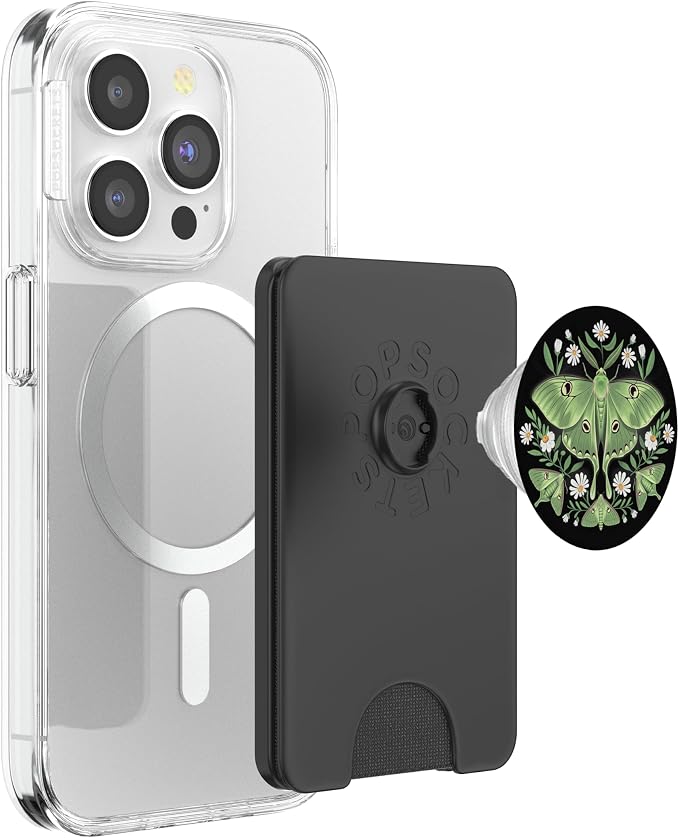 Luna Moth &amp Wildflowers – Vintage Botanical Biology Design PopSockets Adhesive PopGrip