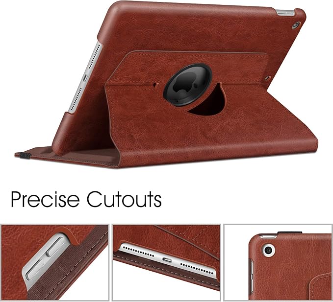 Fintie 360° Rotating Case for iPad 9th / 8th / 7th Generation 10.2 Inch | Swivel Stand Portrait &amp Landscape Viewing Shockproof Cover with Pencil Holder Auto Wake/Sleep Aqua Wave