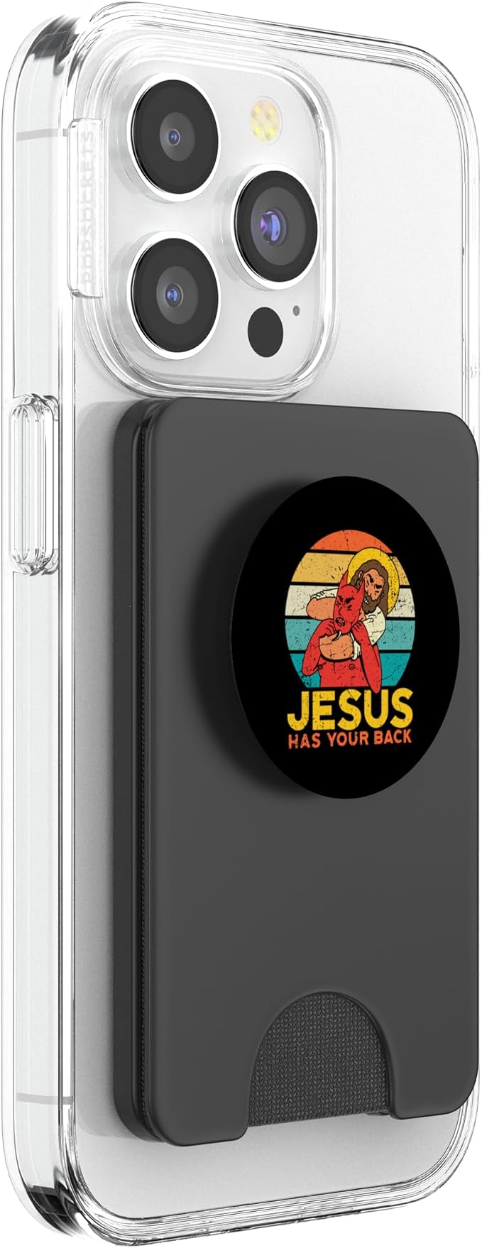 Jesus Has Your Back Jiu Jitsu Chokehold Funny Meme PopSockets Adhesive PopGrip