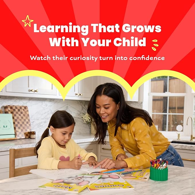 ABCmouse School Readiness Bundle – 4 Interactive Workbooks for Kids Ages 3+, Alphabet, Writing, Math & Scissor Skills, Perfect for Kindergarten Preparation, Includes Markers for Fun Learning