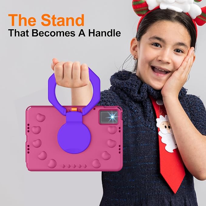 for Lenovo Idea Tab Plus Case 12.1 2025 with 360° Rotating Stand Handle and Pencil Holder New EVA Shockproof Cover for Kids Adults Home School Office Outdoor Black