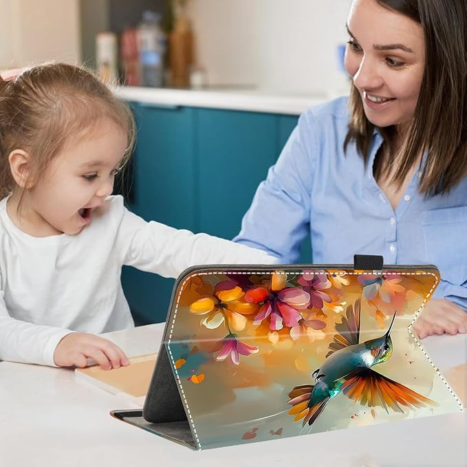 Universal 11 12 Inch Android Tablet Case Slim Fit Standing Cover for 10.9 11 11.5 12 Touchscreen Tablet with Multiple Viewing AnglesBird Tree