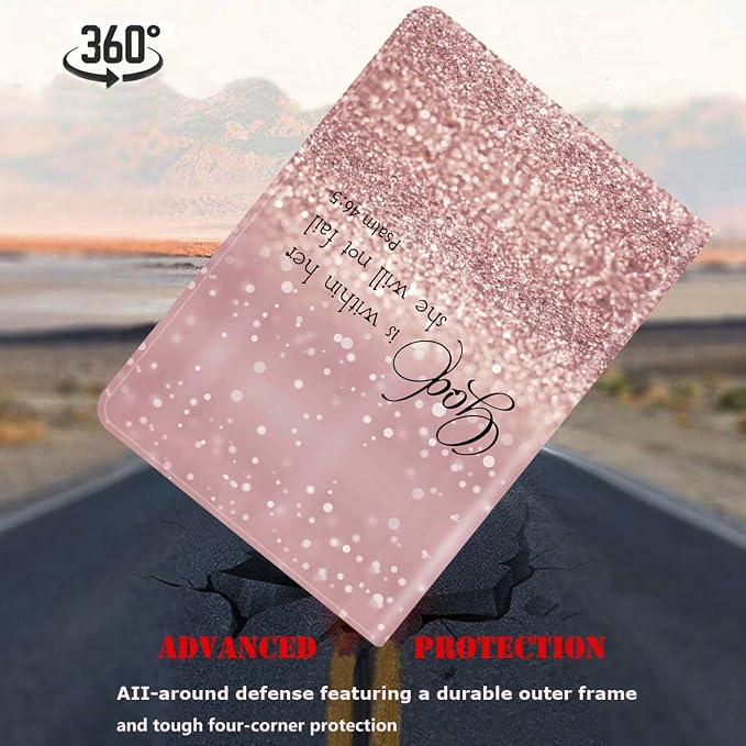 for Samsung Galaxy Tab A8 10.5 2022 Case and Coaster Set Adjustable Stand with Auto Sleep/Wake Shockproof Cover for Samsung Galaxy A8 10.5 Tablet SM-X200/X205/X207 Bible Verse Quotes Psalm 46:10