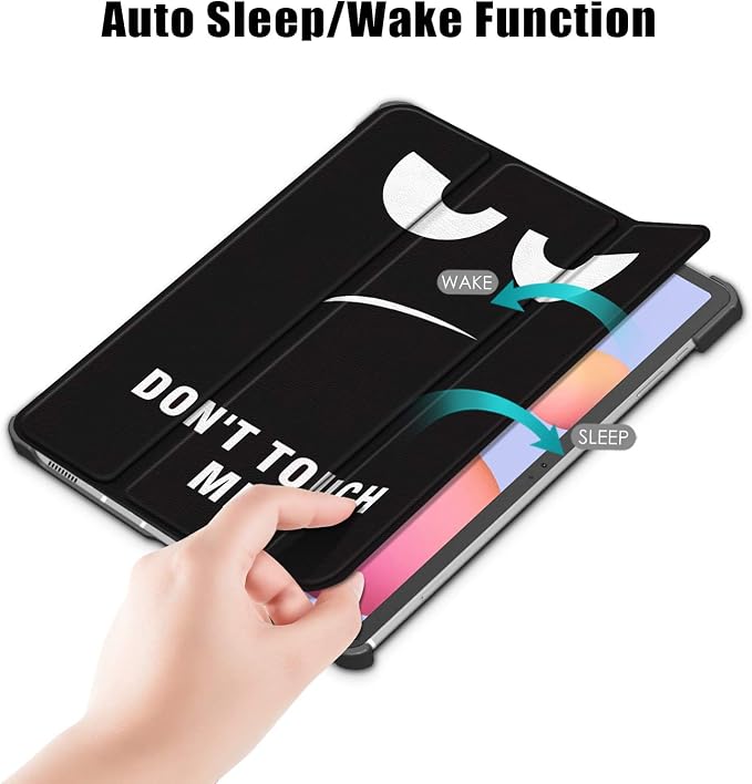 Case for Samsung Galaxy Tab S8 Plus 12.4 2022/S7 FE 2021/S7 Plus 2020 (SM-X800/X806/T730/T733/T736/T738/T970/T975/T976) Lightweight Tri-Fold Stand Thin Cover Auto Wake/Sleep Almond Blossom