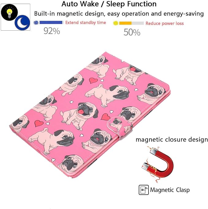 for Apple iPad 9th/8th/7th Generation 10.2 Inch Case 2021/2020/2019Smart PU Leather Folio Stand Magnetic Wallet with Card Pockets [Auto Wake/Sleep] Soft TPU Shockproof Cover Pink Beach Sea