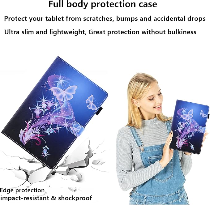for Galaxy Tab A 8.4 Case 2020 Model (SM-T307/T307U) with Pencil Holder Pockets Multi-Angle Viewing Folio Stand PU Leather Shockproof TPU Cover for Samsung Tab A 8.4 T307 Black Rose Flower